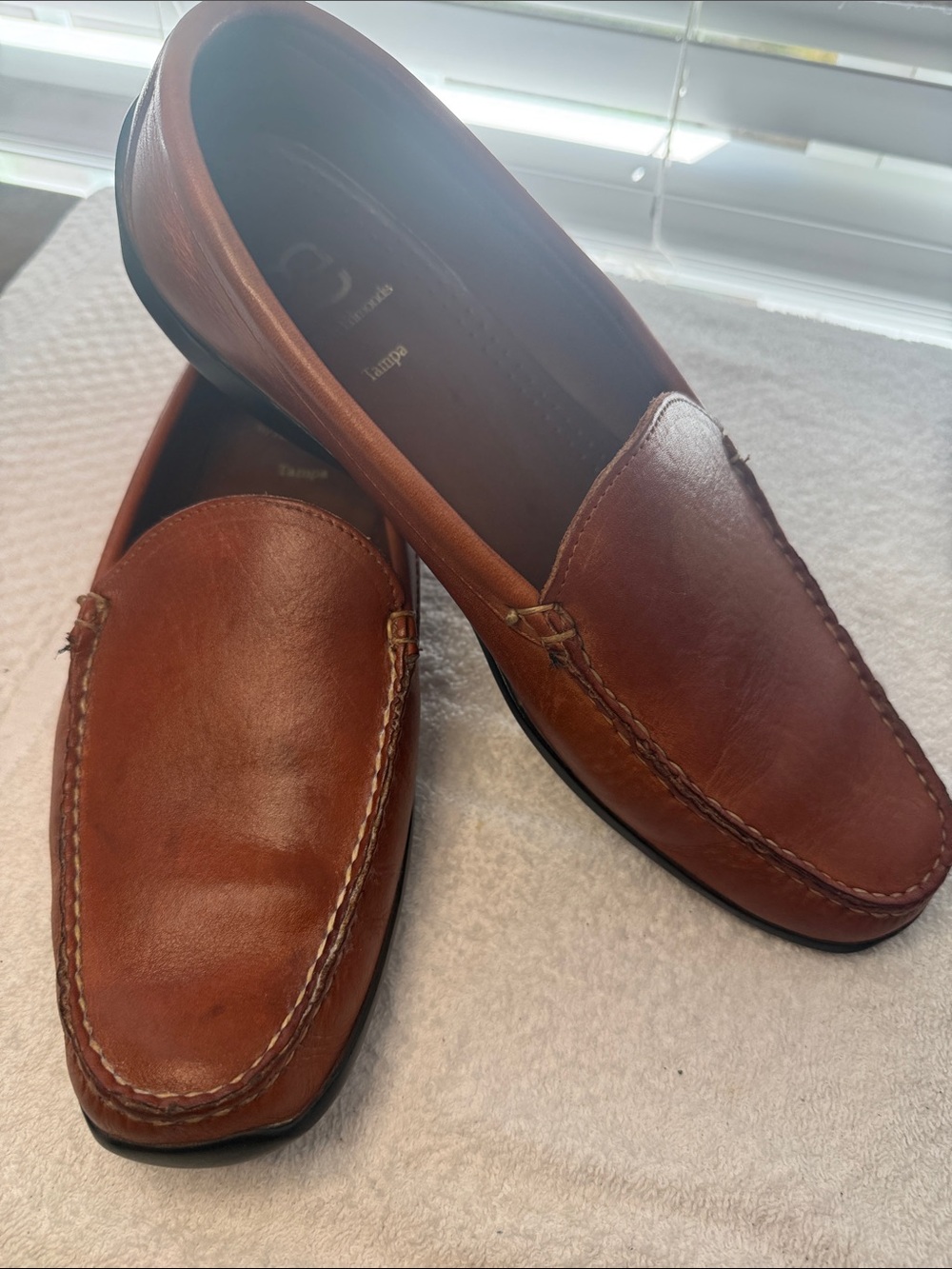 Allen Edmonds Tan Leather Slip-On Loafers